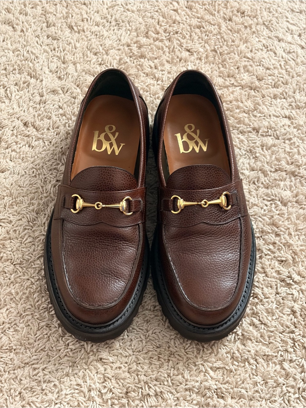 Blackstock & Weber Men's Brown Leather Bit Loafers